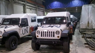 UN J8 Troop Carrier Jeeps in Warehouse