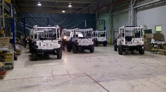 UN J8 Troop Carrier Jeeps in Warehouse